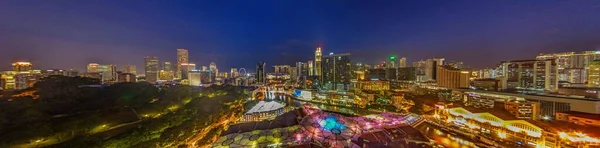 Panorámás Kilátás Szingapúrra Clark Quay Szórakoztató Negyedével Alkonyatkor — Stock Fotó