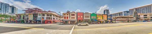 Панорама Уличной Сцены Районе Чайнатауна Сингапура Днем — стоковое фото
