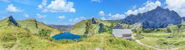 Panoramablick Über Die Berge Der Drei Seen Route Tannheimer Tal — Stockfoto