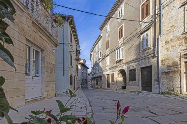Picture from the historic town of Groznjan in Istria with idyllic cobbled streets and buildings made of natural stone during the day