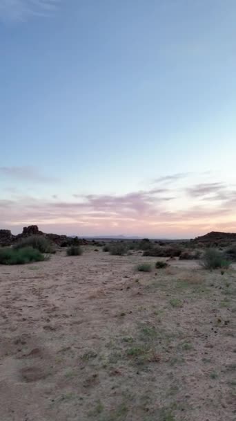 Відео Барвистого Заходу Сонця Півдні Намібії Рожевою Грою Кольорів Небі — стокове відео