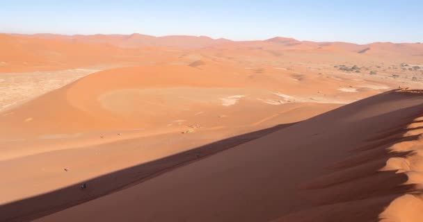 Πανοραμική Θέα Από Big Daddy Dune Στο Sussusvlei Στο Αλυκό — Αρχείο Βίντεο