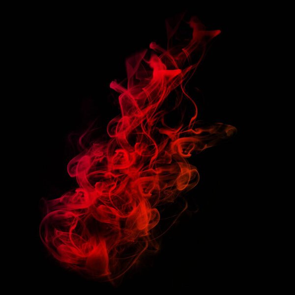 Red plasma clasp smoke effect, smoke or fire glow, visual effect layer overlay isolated black
