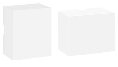 Arkaplandan kesilmiş beyaz karton kutular