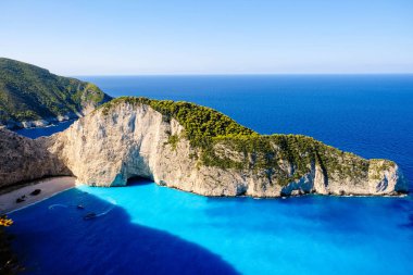 Navagio Beach, also known as Shipwreck Bay, is one of Greece's most iconic and photographed locations. Nestled on the northwestern coast of Zakynthos Island.