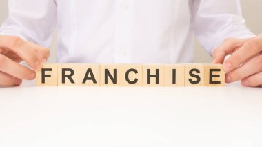 FRANCHISE kelime yapı taşları, iş konsepti ile yapılır.