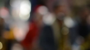 Yaratıcı Tasarım İçin Şehir Gece Sahnesi 'nde Bokeh Işıkları ile Bulanık Arkaplan