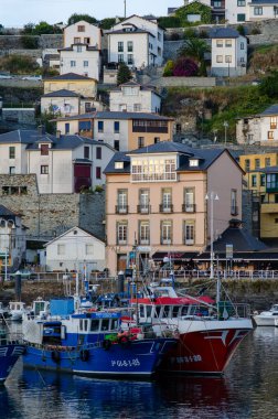 Canlı teknelerin ve yamaçlarda büyüleyici katmanlı evlerin yer aldığı pitoresk balıkçı limanı, kuzey İspanya 'daki otantik sahil köyü yaşamını yakalıyor..