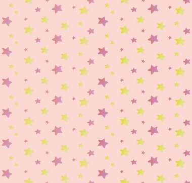 Renkli yıldızlar. Tasarımınız için suluboya kusursuz desen