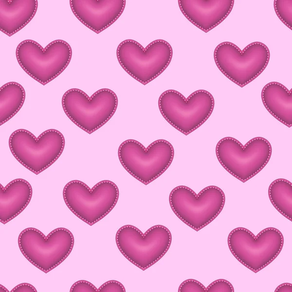 Pink Heart Seamless Pattern Illustration Romantic Background Holiday Love Design — Stock Photo, Image
