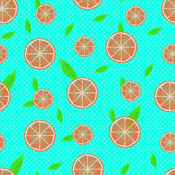 Seamless Pattern Lemon Slices Illustration — Stock Photo, Image