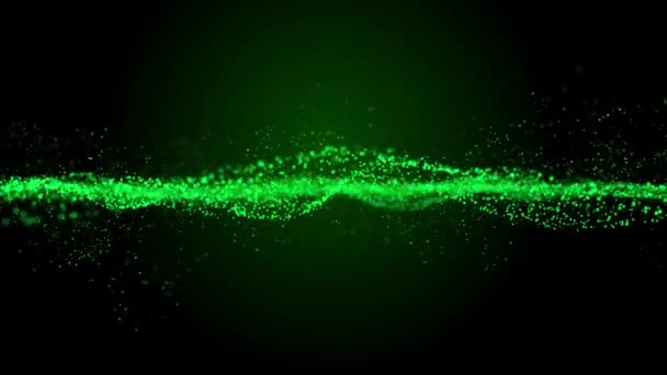 Abstract Wave Lines Infinite Soft Background Loopable Green — Stock Video