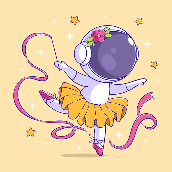 Астронавти Танцюють Стрічкою — стоковий вектор