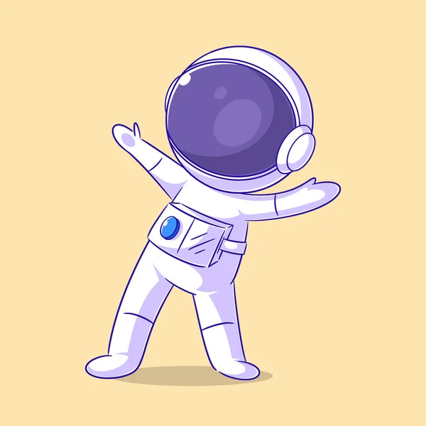 Astronaut Feeling Happy — Stok Vektör