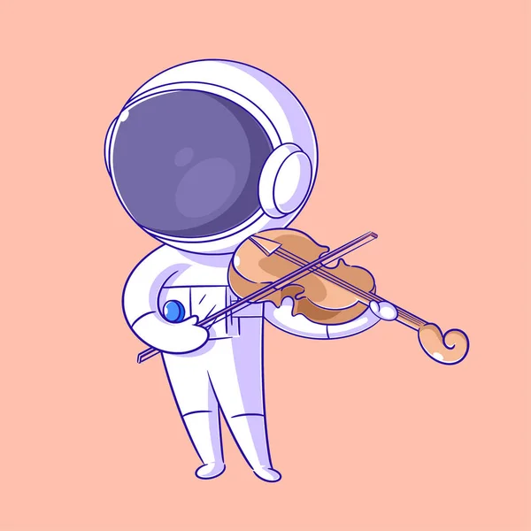 Astronauti Hrají Housle Tak Skvěle — Stockový vektor