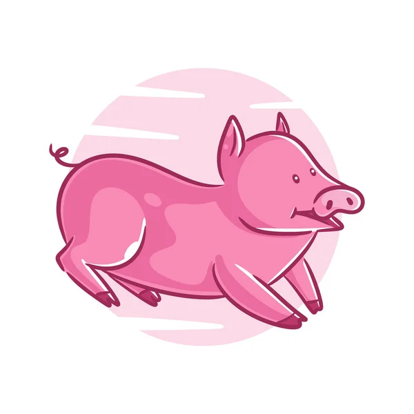 可爱的小猪素描 — 图库矢量图片