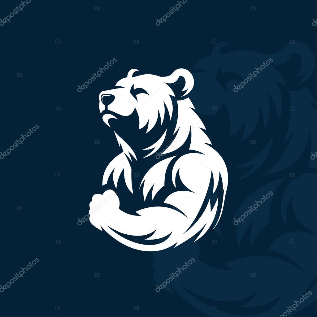 Bear logo on isolated background