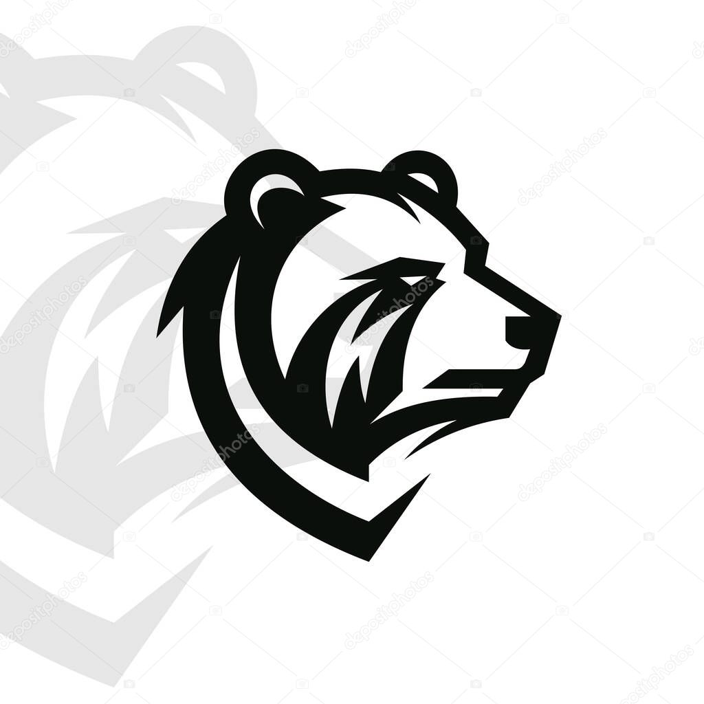 Bear logo on isolated background
