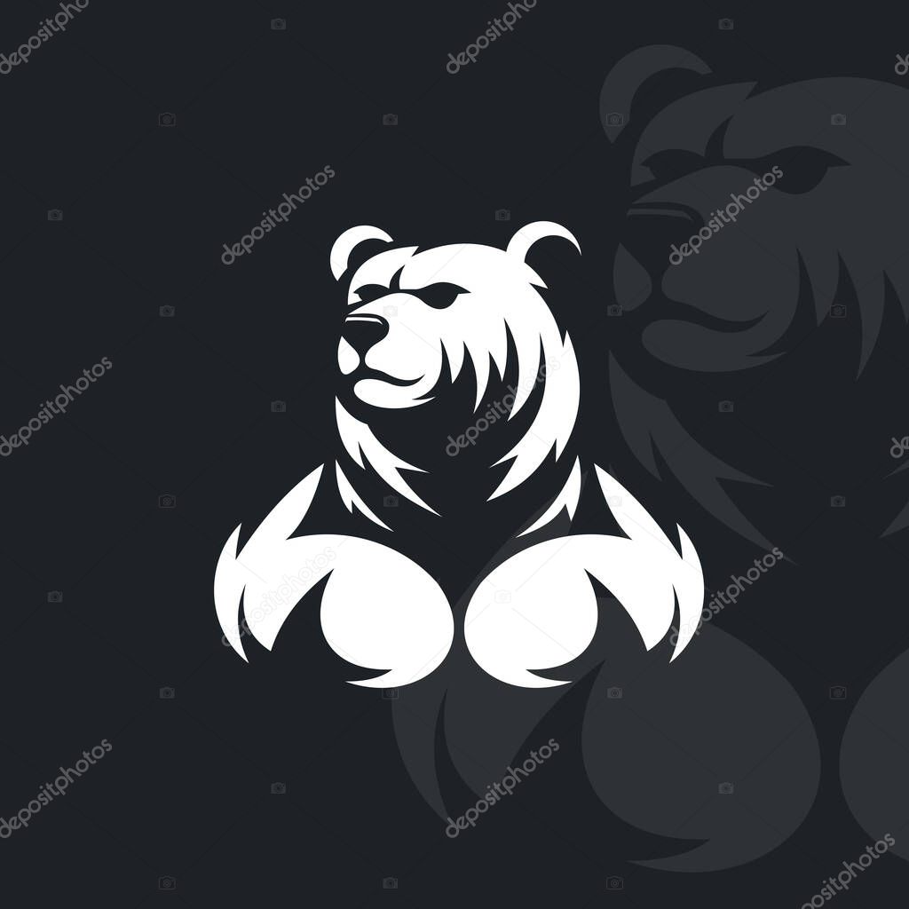 Bear logo on isolated background