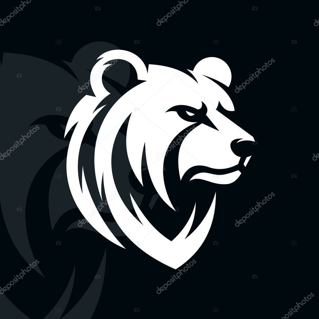 Bear logo on isolated background