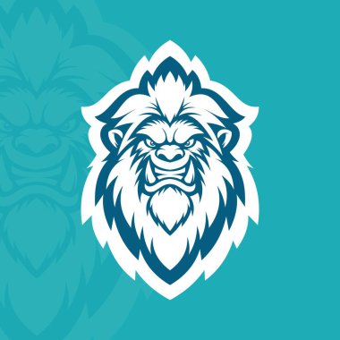 Yeti mascot esport logo design vector clipart