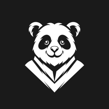 Panda mascot logo design illustration clipart