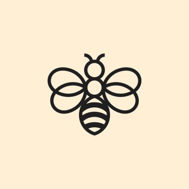 Whimsical Bee Logos for Imaginative Brands clipart