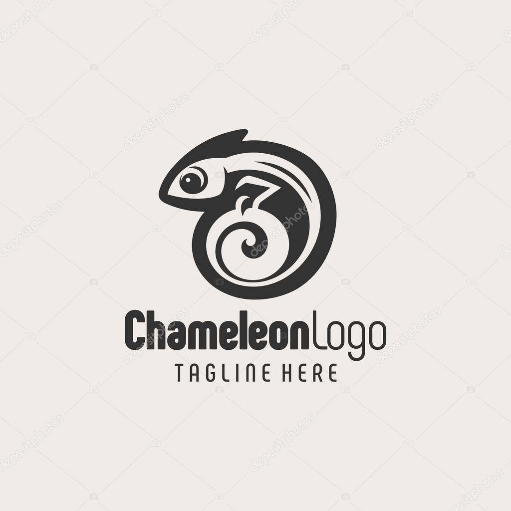 Timeless Chameleon Symbol Black White