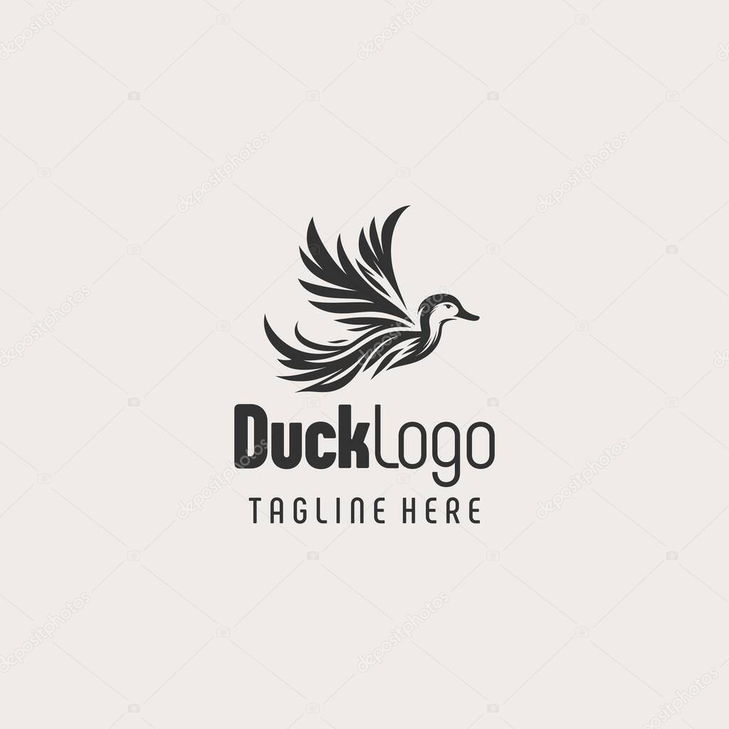 Luxury Duck Outline Logo Design