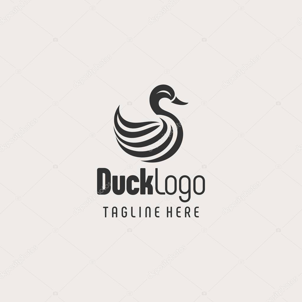 Premium Black White Duck Mark