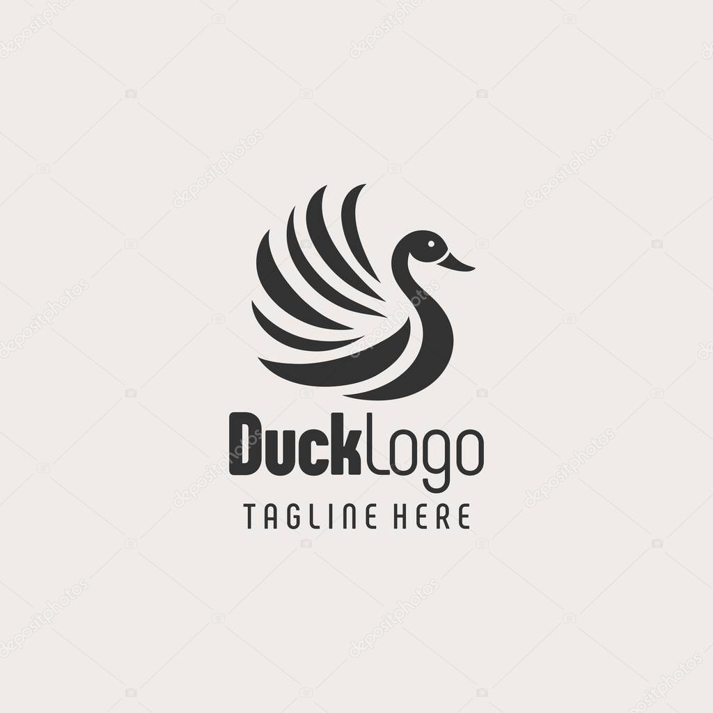 Strong Duck Logo Business Design