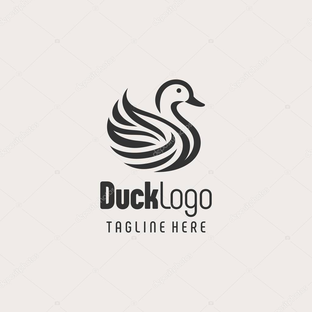 Artistic Black White Duck Identity