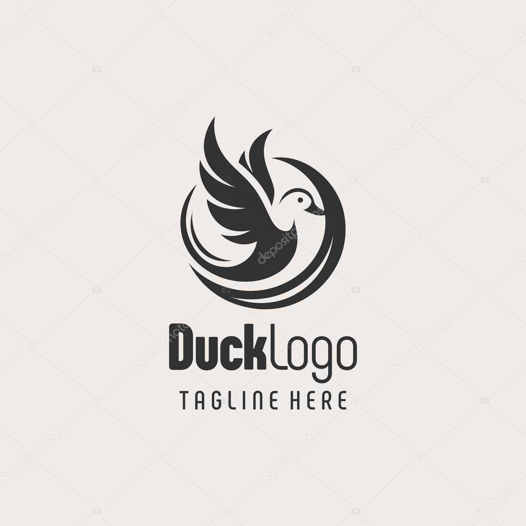 Futuristic Duck Branding Logo Design
