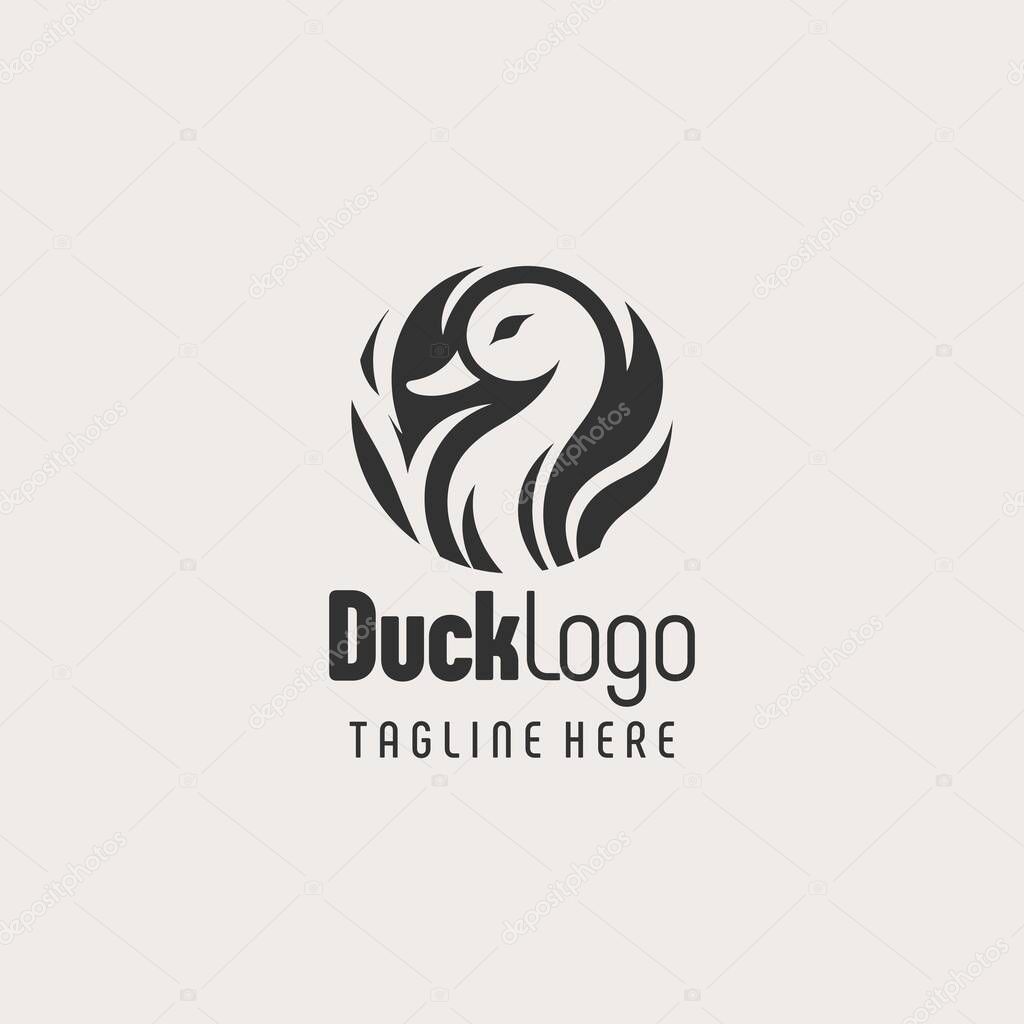 Authentic Duck Outline Logo Icon