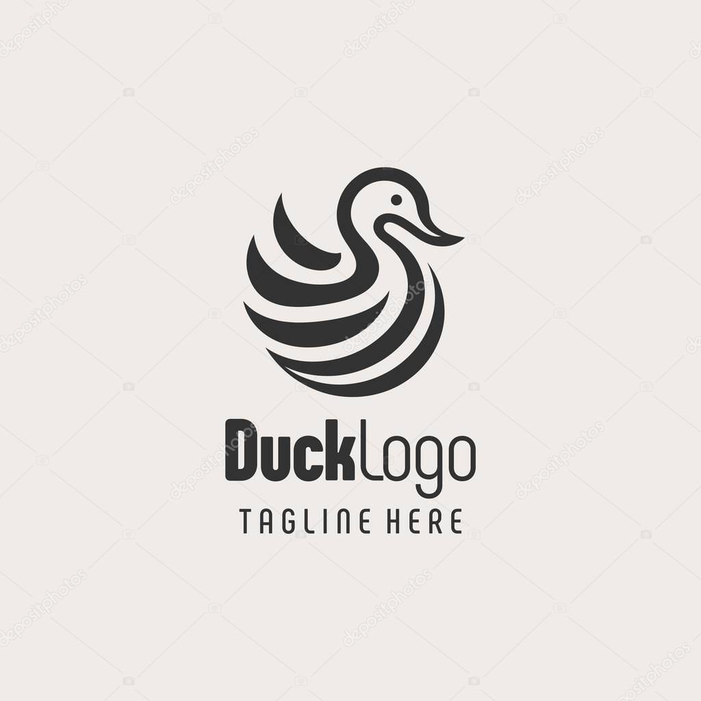 Powerful Duck Logo Business Icon
