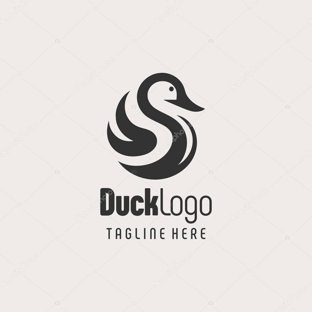 Refined Minimalist Duck Logo Art