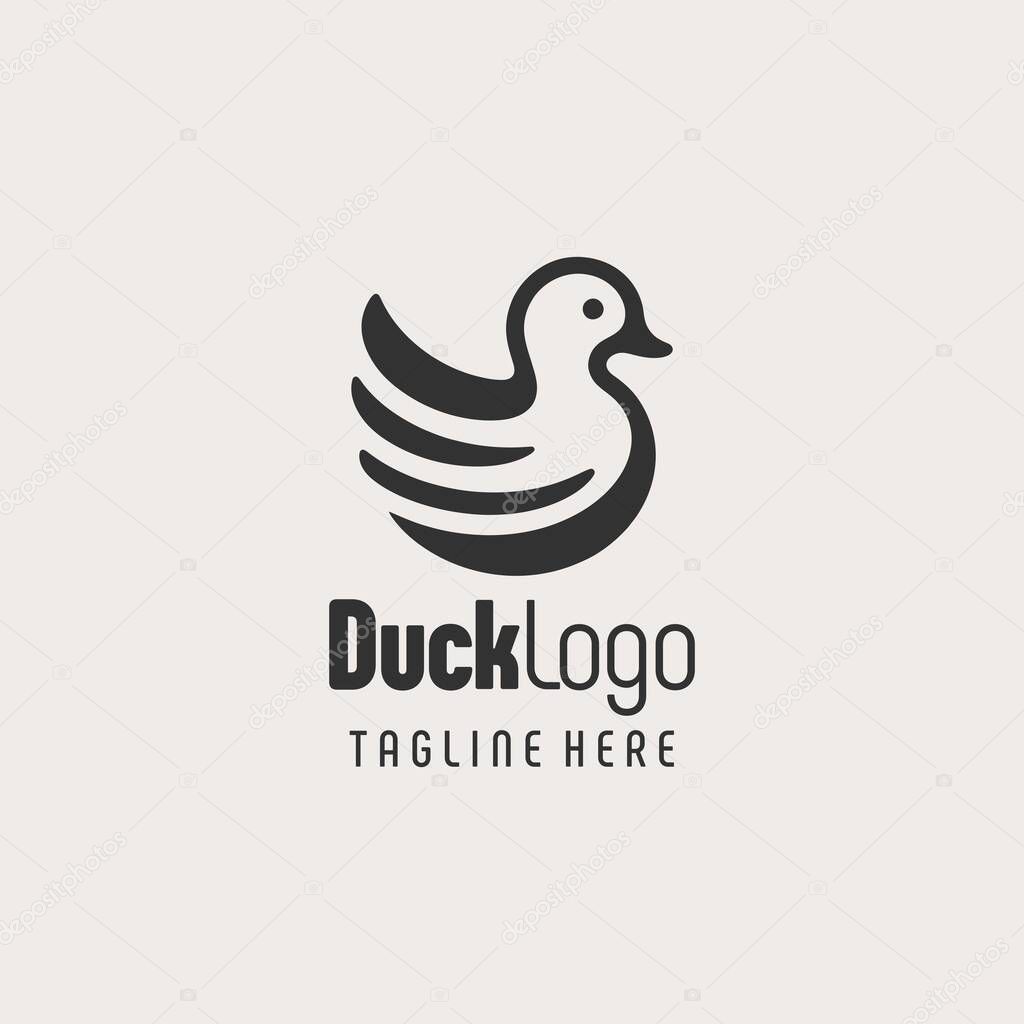 Stunning Duck Line Logo Design
