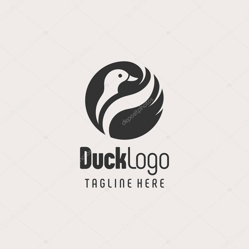 Bold Farm Duck Logo Symbol