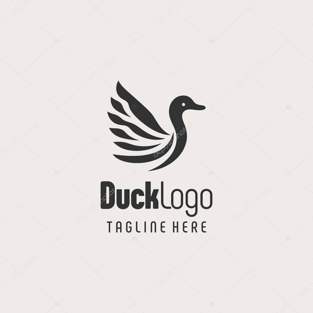 Luxury Minimalist Duck Logo Design
