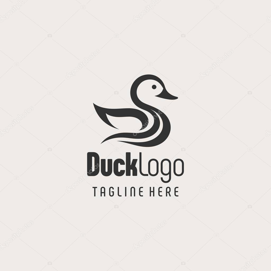 Creative Farm Duck Logo Symbol