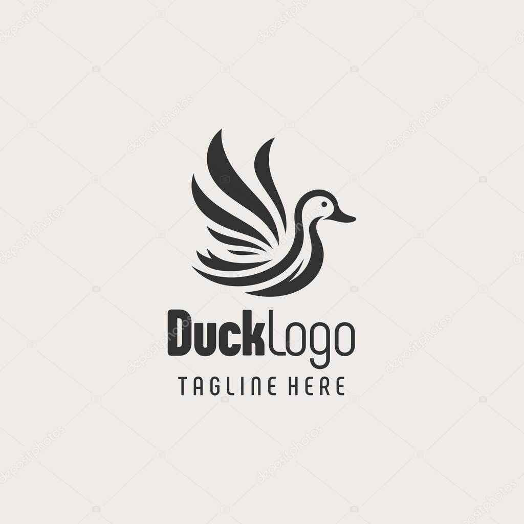 Refined Black White Duck Artwork