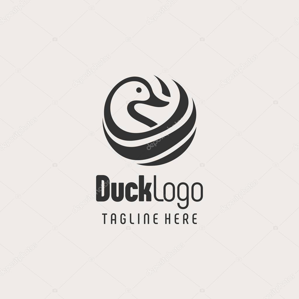 Elegant Modern Duck Logo Design