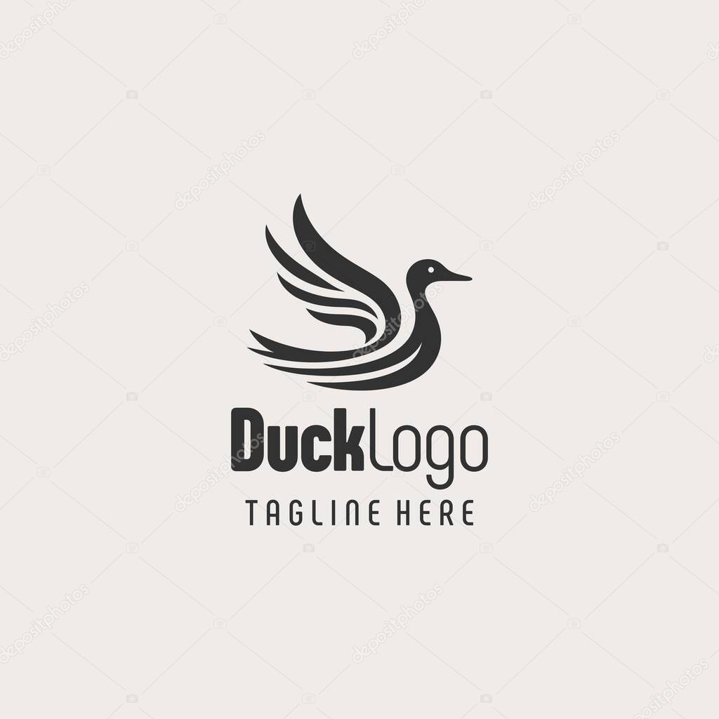 Original Duck Silhouette Logo Icon
