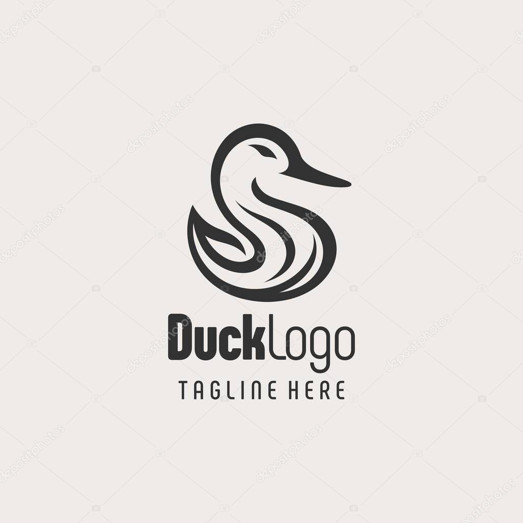 Premium Wild Duck Logo Symbol