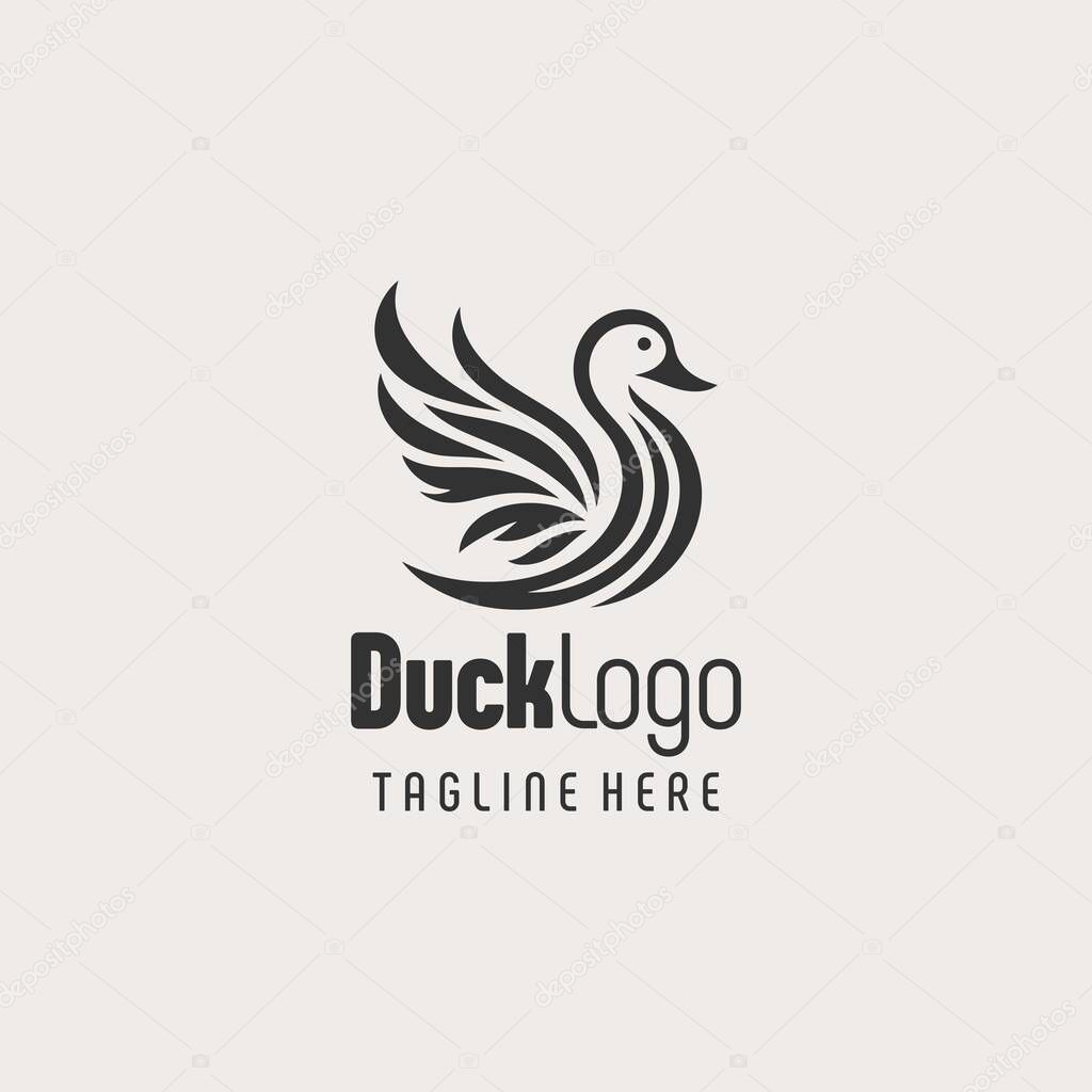 Strong Wild Duck Logo Artwork