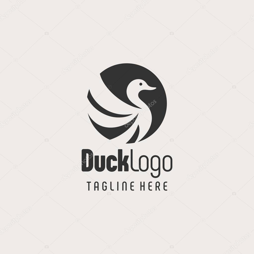 Vintage Farm Duck Logo Emblem