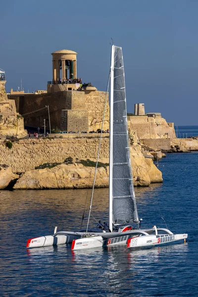 Grand Harbour Malta Oktober 2022 Ein Sehr Langsamer Start Der — Stockfoto