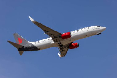 Luqa, Malta - 30 Mayıs 2023: ETF Havayolları Boeing 737-8Q8 (REG: 9A-ABC) Roma, İtalya 'ya hareket ediyor.