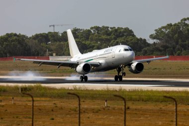 Luqa, Malta - July 20, 2023: Amelia Airbus A319-112 (REG: F-HDSJ) arriving from Paris as flight AF1890.