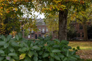 Maastricht, Hollanda - 28 Ekim 2024: Maastricht şehrinde açık hava sahnesi.